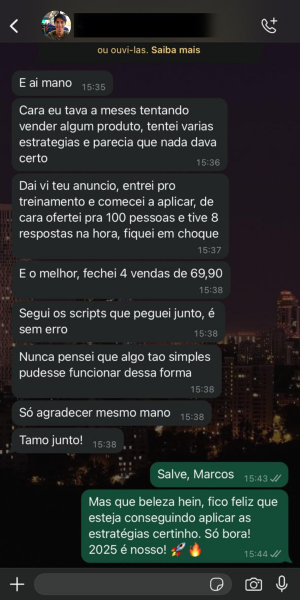 3 Depoimento Vendendo Com BroadCast - WhatVision CRM para WhatsApp