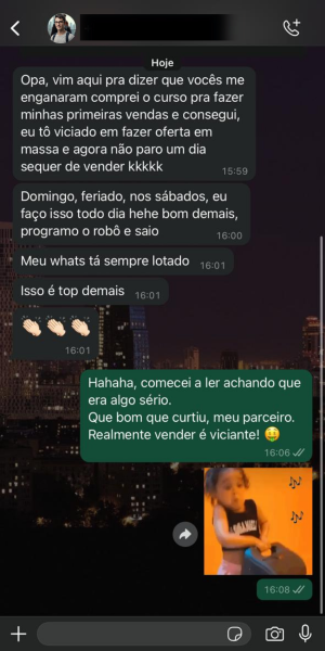4 Depoimento Vendendo Com BroadCast - WhatVision CRM para WhatsApp